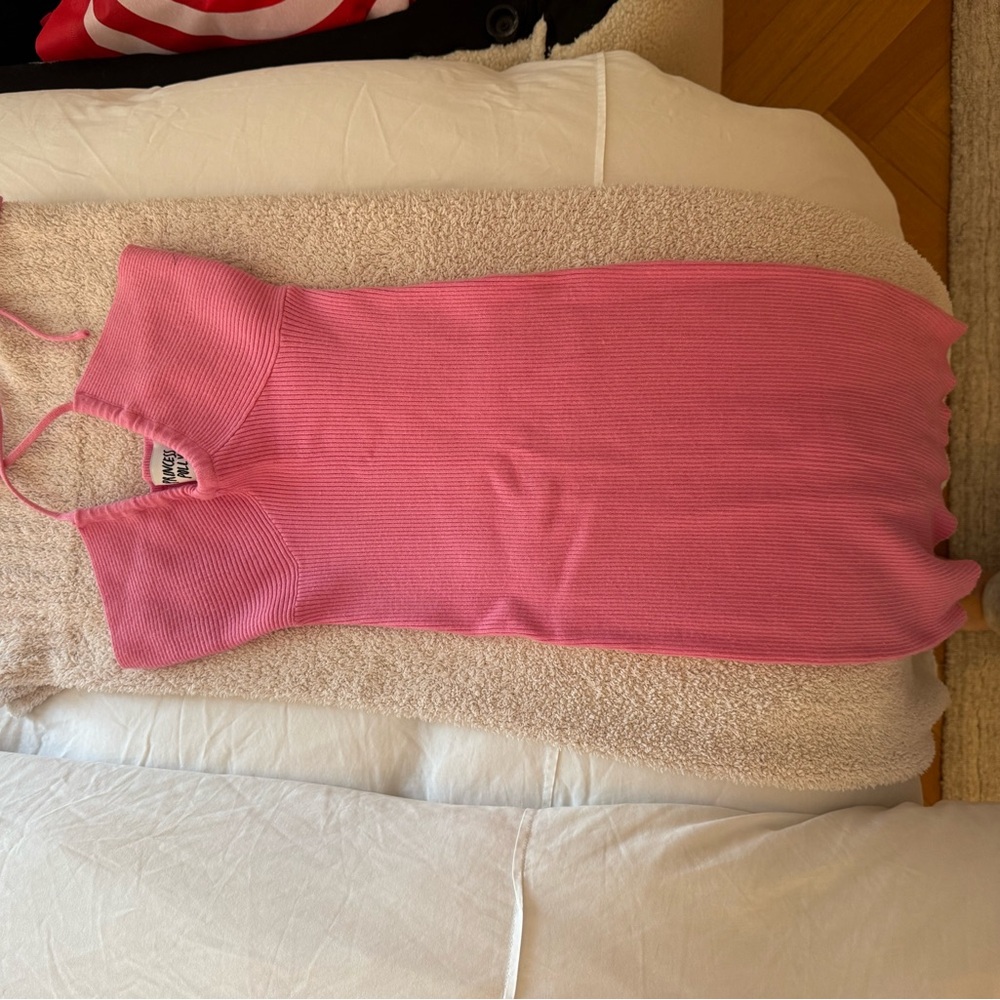 Princess Polly Hot Pink Ribbed Bodycon Mini Dress - Picture 2 of 3